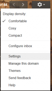 Settings Menu